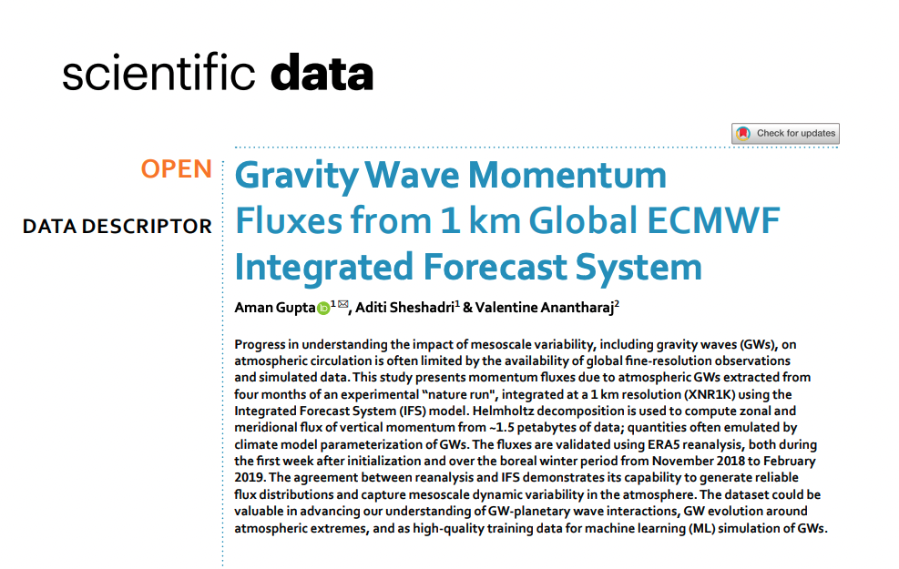 image from Gravity Wave Momentum Fluxes from 1 km Global ECMWF Integrated Forecast System