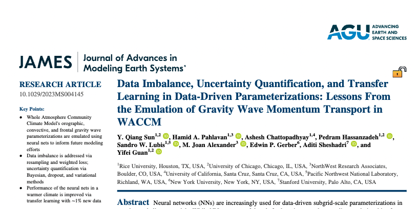 image from Data Imbalance, Uncertainty Quantification, and Transfer Learning in Data-Driven Parameterizations: Lessons From the Emulation of Gravity Wave Momentum Transport in WACCM