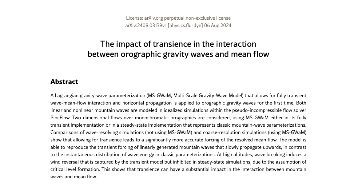 image from The impact of transience in the interaction between orographic gravity waves and mean flow